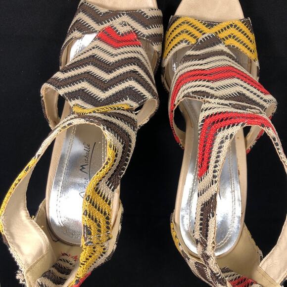 Woven Knit Anne Michelle Socialite Heels 9 - Picture 7 of 14